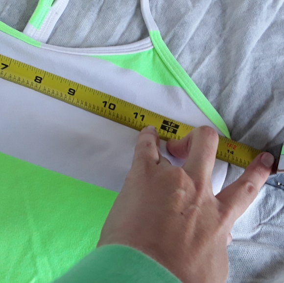 Lululemon Power Y Tank White Stripe Zippy Green - Picture 4 of 10